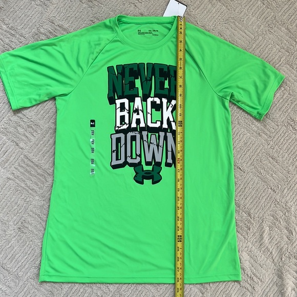 Under Armour short sleeve tech t-shirt Never Back Down Size youth XL NWT - Picture 14 of 16